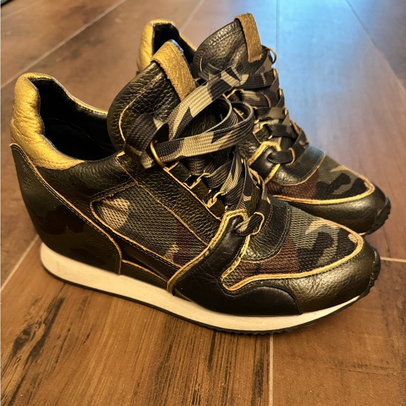 Ash Shoes - Ash Women's Dean Camo Wedge Sneakers